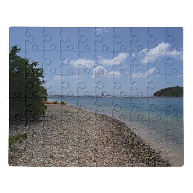 Sailboat in the Distance at St. Thomas Jigsaw Puzzle (Puzzle Horizontal)