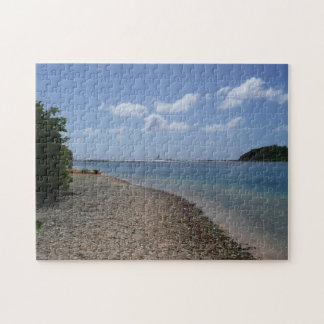 Sailboat in the Distance at St. Thomas Jigsaw Puzzle