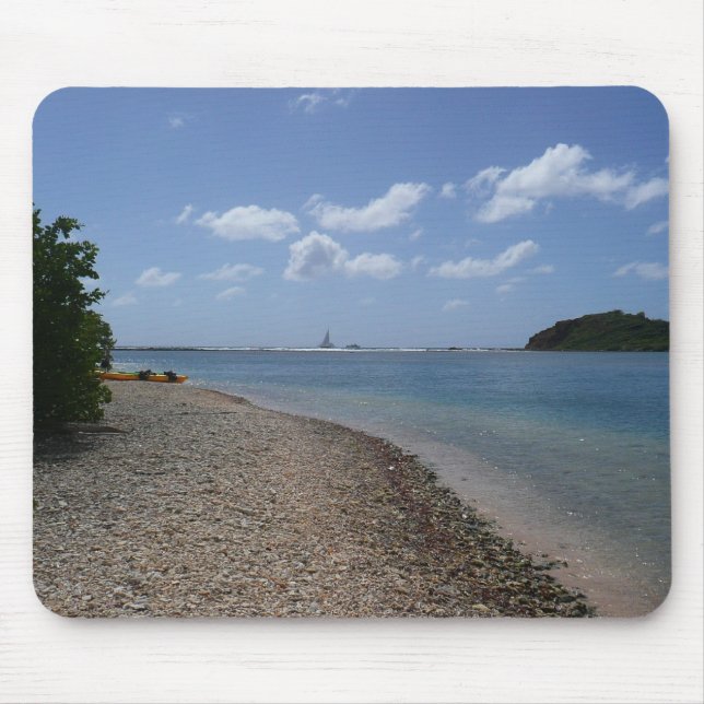 Sailboat in the Distance at St. Thomas Mouse Pad (Front)