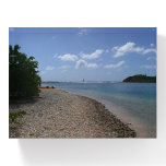 Sailboat in the Distance at St. Thomas Paperweight
