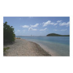 Sailboat in the Distance at St. Thomas Rectangular Sticker