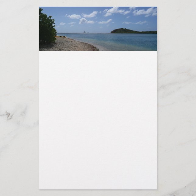 Sailboat in the Distance at St. Thomas Stationery (Front)