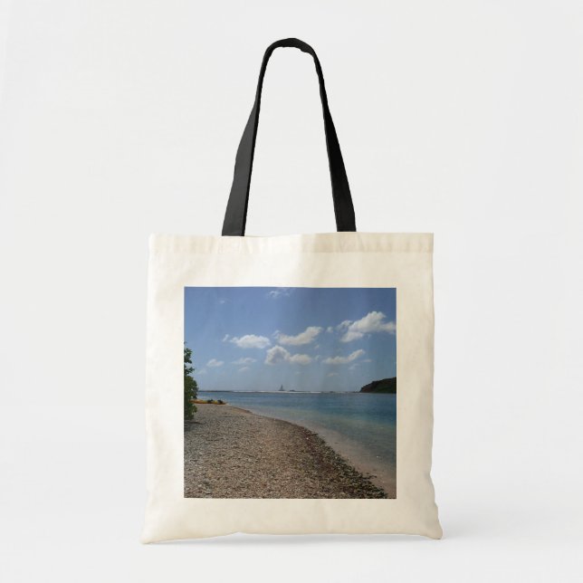 Sailboat in the Distance at St. Thomas Tote Bag (Front)