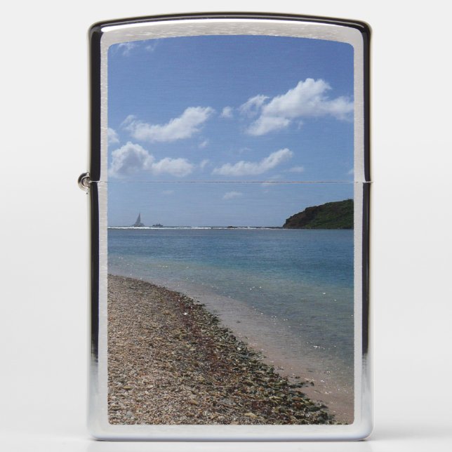 Sailboat in the Distance at St. Thomas Zippo Lighter (Front)