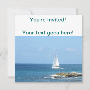 Sailboat in the Ocean Invitation