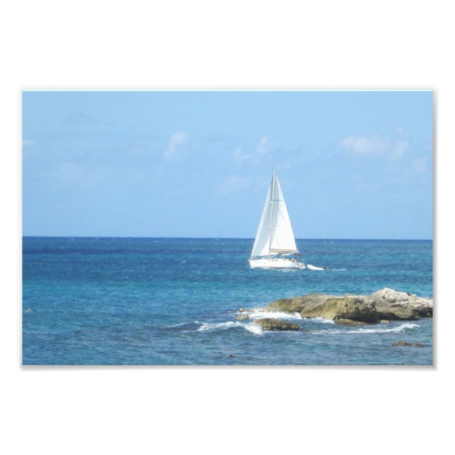 Sailboat in the Ocean Photo Print (Front)
