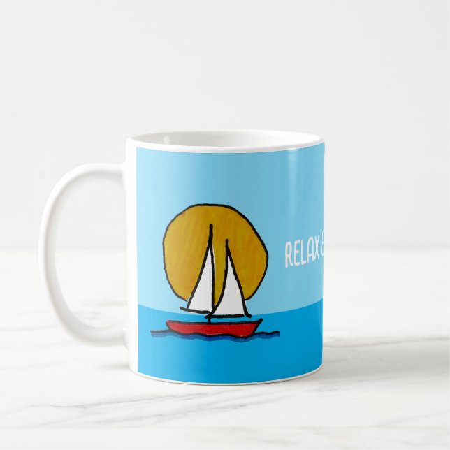 Sailboat in the Sun Relax & Revitalize Coffee Mug (Left)
