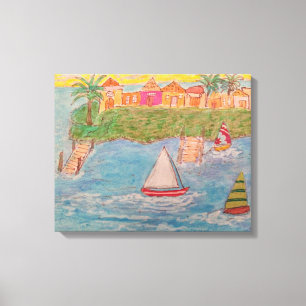 Sailboat Island  Canvas Print