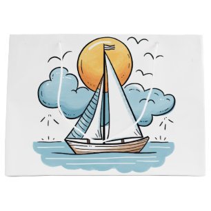 Sailboat large gift bag