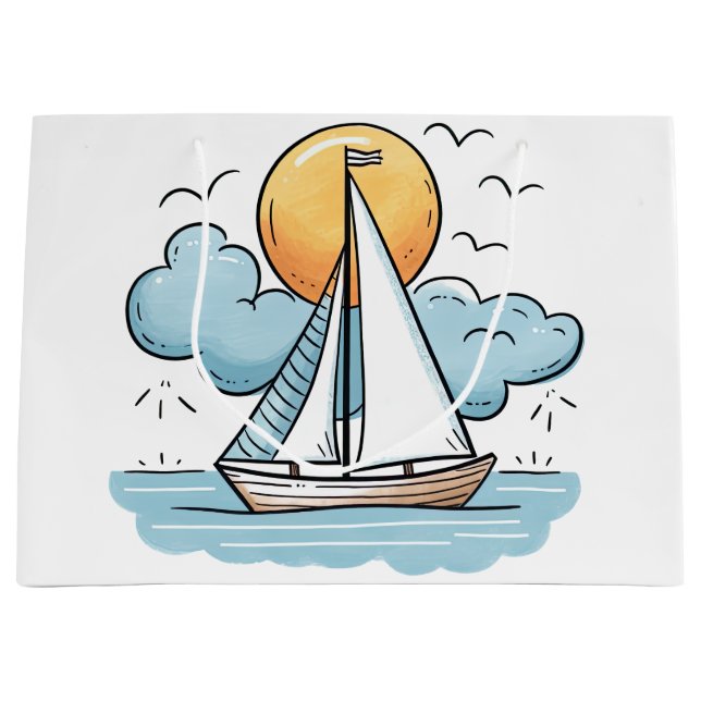 Sailboat  large gift bag (Front)