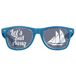 Sailboat Let's Sail Away Retro Sunglasses
