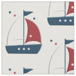 Sailboat Little Sailor Nautical Fabric