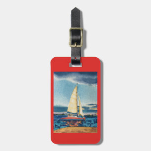 Sailboat luggage tag or key chain