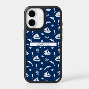 Sailboat & Marine Life Pattern iPhone 17 Case