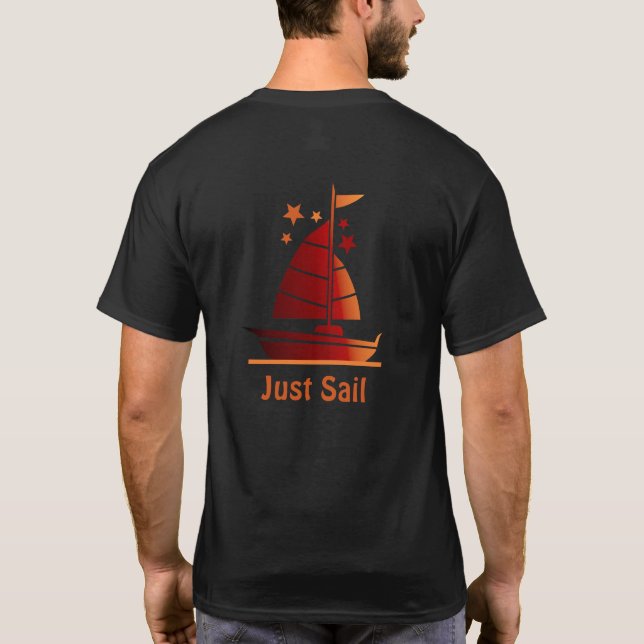 Sailboat Men's T-Shirt (Just Sail) (Back)