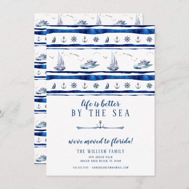 Sailboat Moving Announcement (Front/Back)