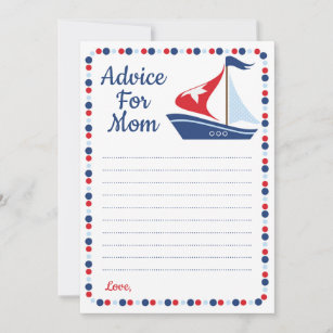 Sailboat Nautical Advice For Mommy Shower Game
