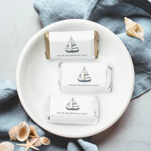 Sailboat Nautical Birthday Hersheys Miniatures