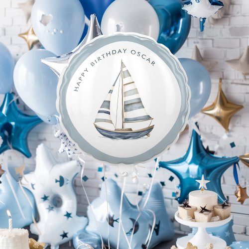 Sailboat Nautical Birthday I Balloon