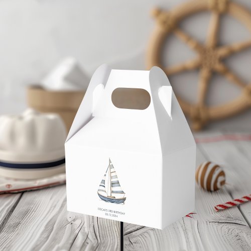 Sailboat Nautical Birthday I Favor Boxes