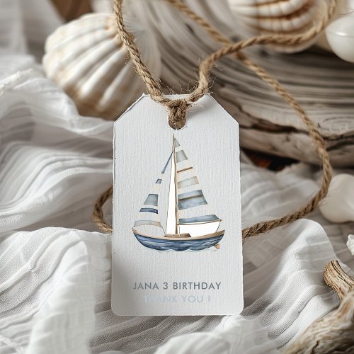 Sailboat Nautical Birthday I Gift Tags