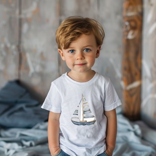 Sailboat Nautical Birthday I Toddler T_shirt