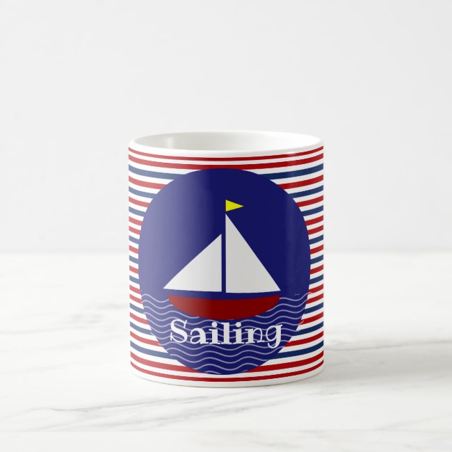 Sailboat Nautical Design Coffee Mug