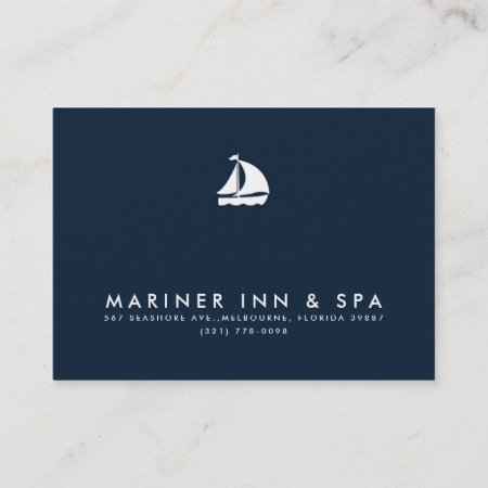 Sailboat Navy Blue Business Gift Certificate