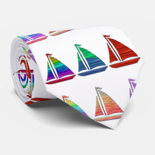 Sailboat necktie