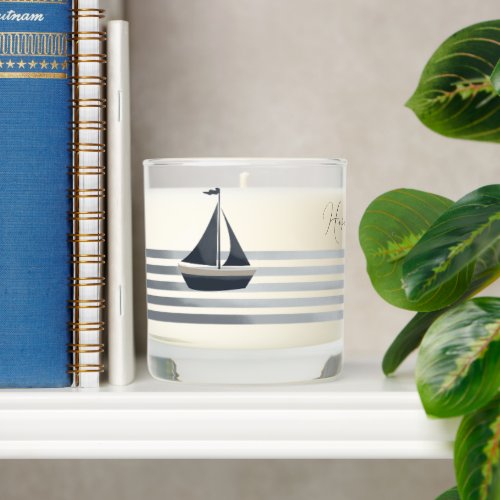 Sailboat new england wedding scented candle