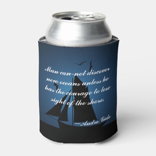 Sailboat Ocean Blue Quote Can Cooler