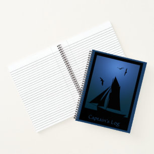 Sailboat Ocean Captain's Log Notebook