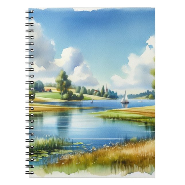 Sailboat On A Lake Notebook (Front)