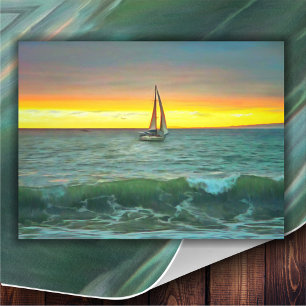 Sailboat on Banderas Bay 0884 Art Print