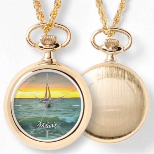 Sailboat on Banderas Bay 0884 Necklace Watch