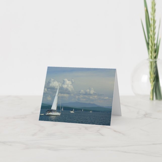 Sailboat on Lake Champlain Card (Front)