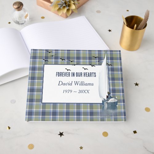 Sailboat On Plaid For Memorial Service