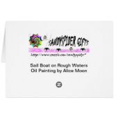 Sailboat on Rough Waters Oil Painting (Back Horizontal)