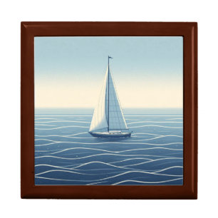Sailboat on the high seas  gift box