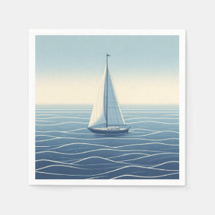 Sailboat on the high seas napkins