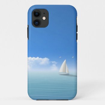 Sailboat On The Horizon Iphone 11 Case by MargaretStore at Zazzle