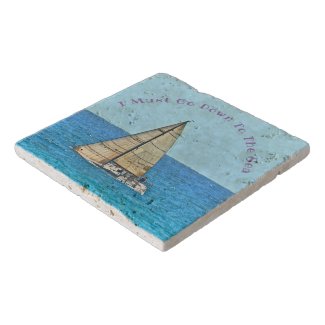 SAILBOAT ON THE SEA/ I MUST GO DOWN TO  THE SEA