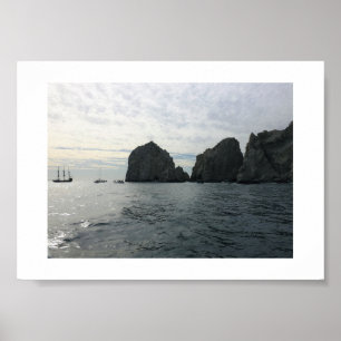 Sailboat on the Sea Mexico Color Photography Poster
