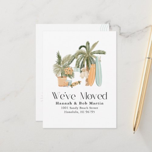 Sailboat on the Sea Ocean Moving Announcement Postcard