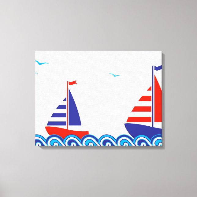 Sailboat Pair Canvas Print (Front)