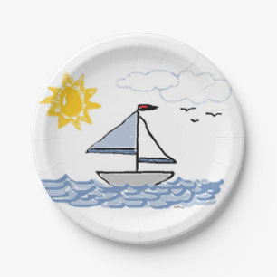 SAILBoat Paper Plates