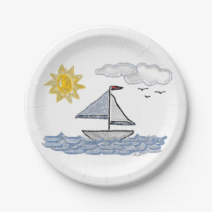 Sailboat Paper Plates