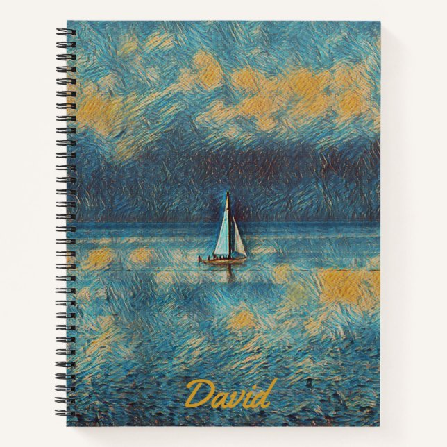 Sailboat Personalized Notebook (Front)