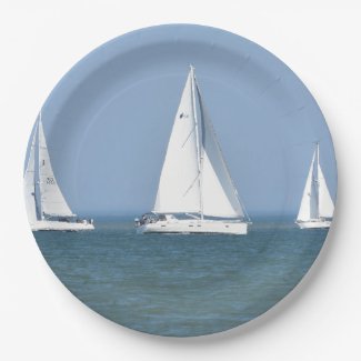 Sailboat Photo on Paper Plates