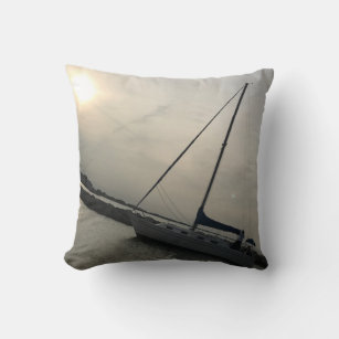 Sailboat Photography by Willowcatdesigns  Throw Pillow